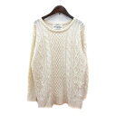 【中古】オリーブデオリーブ OLIVE des OLIVE ニット セーター 長袖 ケーブル M 白 アイボリー /MN レディース 【ベクトル 古着】 250819|詳細画像