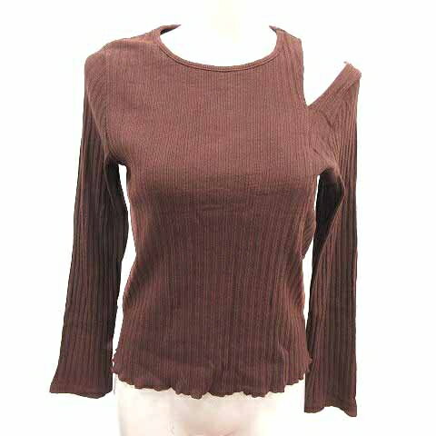 【中古】カスタネ Kastane ニット カットソー ワンショルダー 長袖 F 茶 ブラウン /YK レディース 【ベクトル 古着】 250821