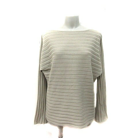 【中古】フォンセ FONCE ニット カットソー ボートネック 長袖 ベージュ /MS レディース 【ベクトル 古..