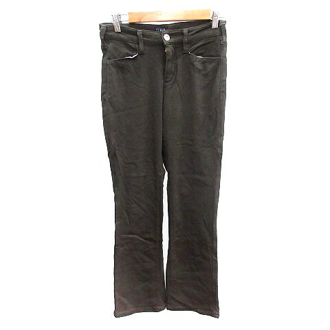 【中古】エドウィン EDWIN INTERNATIONAL BASIC スリムパンツ ストレート フレア S カーキ 緑 グリーン /AU レディース 【ベクトル 古着】 250829