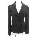 【中古】クークスアンドチェリカ KOOKS&CHELICA テーラードジャケット 総裏地 ストライプ 2 M 黒 ブラック /YK レディース 【ベクトル 古着】 250906(4)