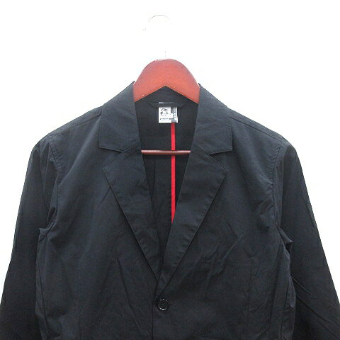 【中古】チャムス CHUMS テーラードジャケット シングル ナイロン M 黒 ブラック /AU メンズ 【ベクトル 古着】 250910