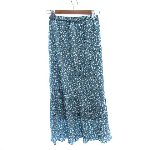 【中古】ロペピクニック ROPE Picnic タイトスカート マキシ ロング 花柄 36 S 水色 ライトブルー /AU レディース 【ベクトル 古着】 250912 vectorpremium-18655799 ブランド古着ベクトルプレミアム店 サンプル画像2