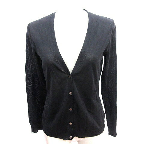 【中古】ギャバジンケーティー Gabardine K.T ニット カーディガン 長袖 9 M 黒 ブラック /AU レディース 【ベクトル 古着】 250916