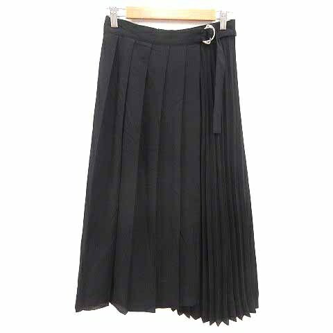 【中古】エージーバイアクアガール AG by aquagirl プリーツスカート ロング M 黒 ブラック /YK レディース 【ベクトル 古着】 250924(4)