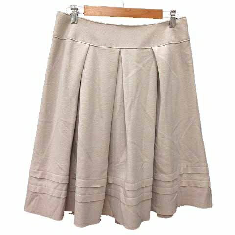 乐天商城 - 【中古】アンタイトル UNTITLED フレアスカート ひざ丈 ウール アンゴラ混 4 XL ベージュ /YK レディース 【ベクトル 古着】 251005