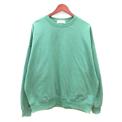 【中古】モノマート MONO-MART トレーナー 長袖 裏起毛 XL 緑 グリーン /MN メンズ 【ベクトル 古着】 ..