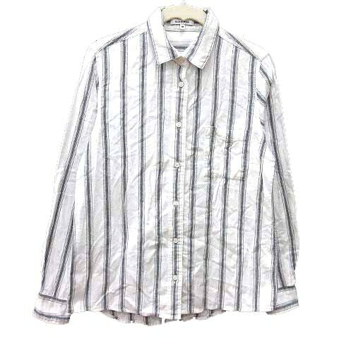 【中古】グローバルワーク GLOBAL WORK ネルシャツ ストライプ 長袖 M 白 ホワイト グレー /YK レディース 【ベクトル 古着】 260217 vectorpremium-18703204 ブランド古着ベクトルプレミアム店 パッケージ画像