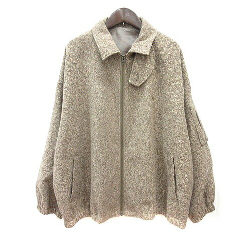 【中古】ミュエータ MUHET ステンカラージャケット 総裏地 M ベージュ /MN レディース 【ベクトル 古着】 251023