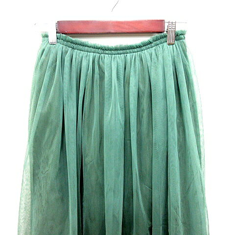 【中古】パーリッシィ PAR ICI チュールスカート フレア ロング F 緑 グリーン /RT レディース 【ベクトル 古着】 251023 3