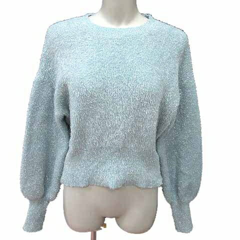 【中古】ビス ViS ニット セーター シャギー ラメ 長袖 F 水色 ライトブルー /YK レディース 【ベクトル 古着】 251027(4)