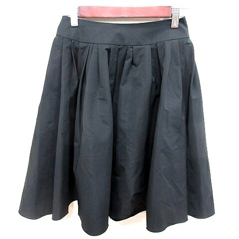 【中古】エムプルミエ M-Premier スカート フレア ひざ丈 34 黒 ブラック /RT レディース 【ベクトル 古着】 251027