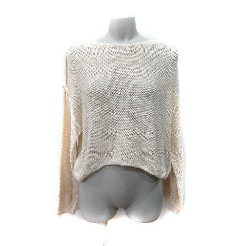 【中古】シーナリー SHENERY ニット セーター 長袖 F アイボリー /YI レディース 【ベクトル 古着】 251031
