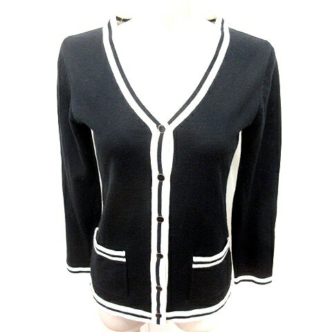 【中古】セロリー SELERY カーディガン ニット 長袖 M 9 黒 ブラック /RT レディース 【ベクトル 古着..