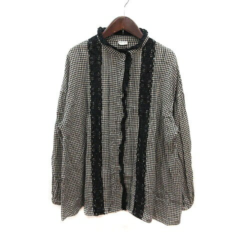 【中古】サマンサモスモス SM2 エシカルクラフツ ETHICAL CRAFTS シャツ レース ギンガムチェック 長袖..