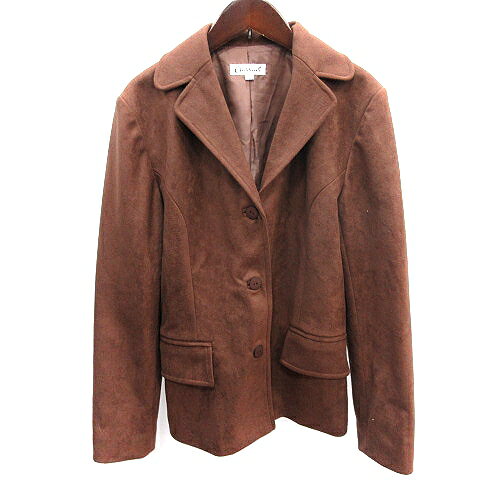 chuchotements テーパードジャケット シングル フェイクスエード 総裏地 36 S 茶 ブラウン /AU レディース  260227