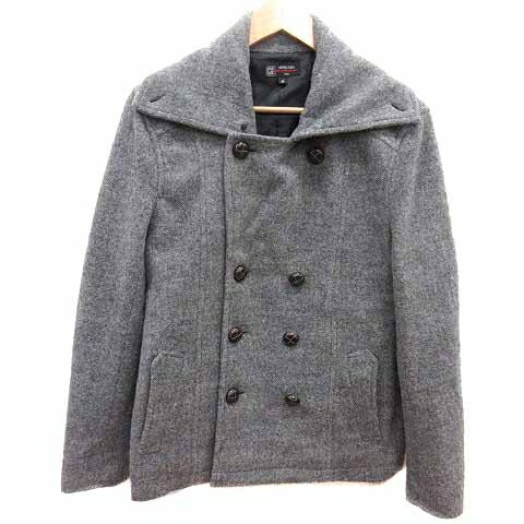 【中古】エムケーミッシェルクランオム MK MICHEL KLEIN HOMME ピーコート Pコート 総裏地 46 S グレー /YK メンズ 【ベクトル 古着】 260215