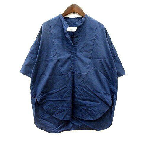 【中古】プレインピープル PLAIN PEOPLE チュニック 七分袖 2 M 紺 ネイビー /MN レディース 【ベクトル 古着】 260312