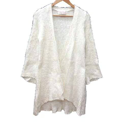 【中古】ジェラートピケ gelato pique Suki Waterhouse ルームウェア ロングカーディガン ニット 前開き 長袖 F 白 ホワイト /YK レディース 【ベクトル 古着】 260313