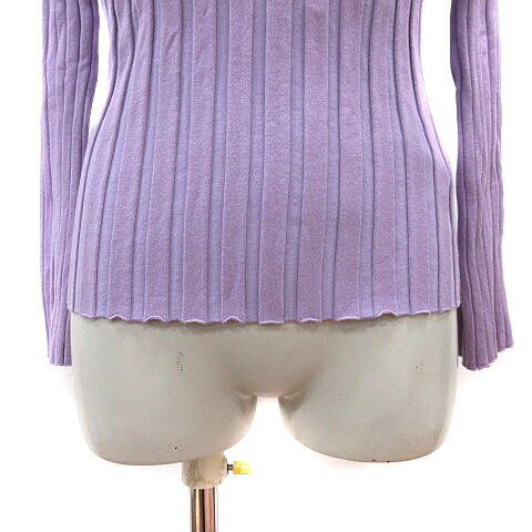 【中古】ミラオーウェン Mila Owen ニット カットソー リブ 長袖 0 紫 ラベンダー /MS レディース 【ベクトル 古着】 260319 vectorpremium-18970508 ブランド古着ベクトルプレミアム店 サンプル画像3