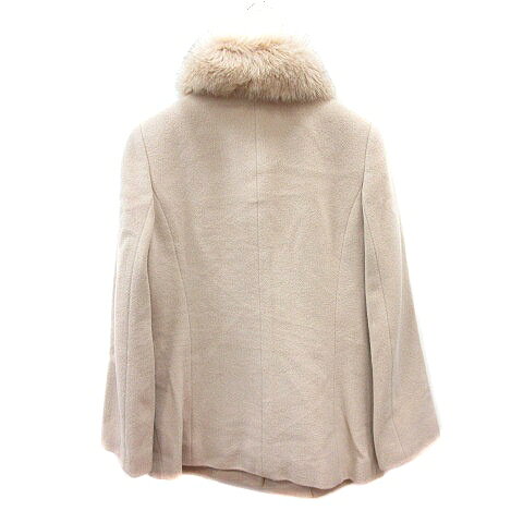 【中古】ポールスチュアート PAUL STUART ステンカラーコート 総裏地 フォックスファー アンゴラ 6 M ベージュ /MN レディース 【ベクトル 古着】 260325 2