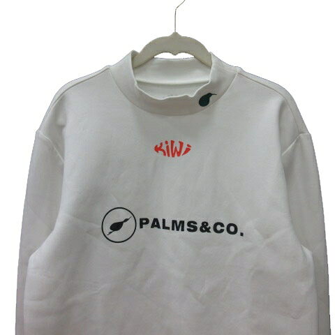 【中古】パームスアンドコー PALMS＆CO. ゴルフウェア トレーナー ハイネック プリント 長袖 M 白 ホワイト 黒 ブラック オレンジ 緑 グリーン /MS メンズ 【ベクトル 古着】 260328