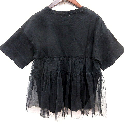 ブランド古着ベクトルプレミアム店の【中古】ニコアンド Niko and.. カットソー Tシャツ Uネック 半袖 L 黒 ブラック /RT レディース 【ベクトル 古着】 260423｜アングル2