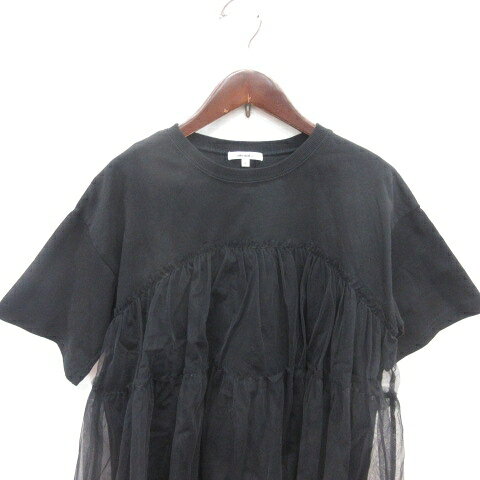 ブランド古着ベクトルプレミアム店の【中古】ニコアンド Niko and.. カットソー Tシャツ Uネック 半袖 L 黒 ブラック /RT レディース 【ベクトル 古着】 260423｜アングル3