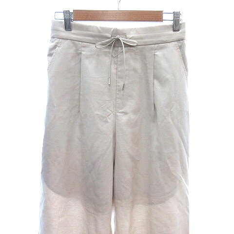 【中古】グローバルワーク GLOBAL WORK ワイドパンツ イージー 麻混 リネン混 L ベージュ /AU レディース 【ベクトル 古着】 260414 vectorpremium-19032819 ブランド古着ベクトルプレミアム店 サンプル画像3
