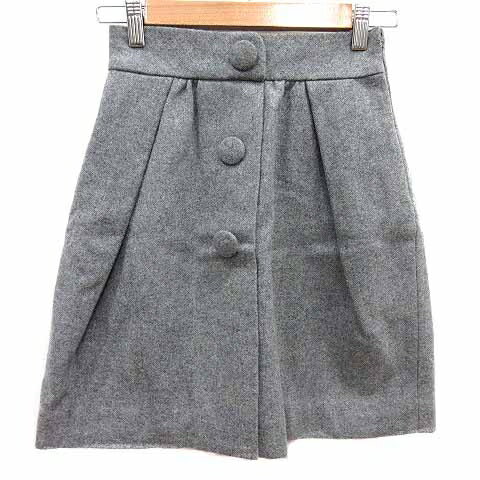【中古】ウィルセレクション WILLSELECTION 台形スカート ミニ ウール S グレー /YK レディース 【ベクトル 古着】 260421
