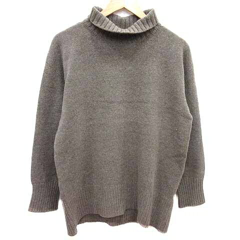 【中古】リヴドロワ RIVE DROITE ニット セーター タートルネック 長袖 ウール カシミヤ混 F 茶 ブラウン /YK レディース 【ベクトル 古着】 260421