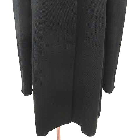 【中古】自由区 オンワード樫山 ノーカラーコート ステンカラー 総裏地 40 L 黒 ブラック /YK レディース 【ベクトル 古着】 260429 vectorpremium-19065305 ブランド古着ベクトルプレミアム店 サンプル画像3
