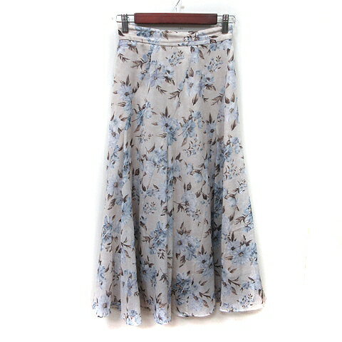 ジルバイジルスチュアート JILL by JILLSTUART フレアスカート ロング 花柄 S ベージュ /YI レディース  260521