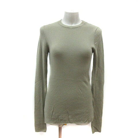 【中古】ミラオーウェン Mila Owen ニット カットソー クルーネック リブ ウール 長袖 0 カーキ /MS レディース 【ベクトル 古着】 260522 vectorpremium-19163912 ブランド古着ベクトルプレミアム店 パッケージ画像