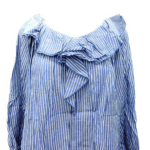 【中古】ロペピクニック ROPE Picnic シャツ ブラウス 長袖 ストライプ 38 青 ブルー /RT レディース 【ベクトル 古着】 260710 vectorpremium-19280793 ブランド古着ベクトルプレミアム店 サンプル画像3