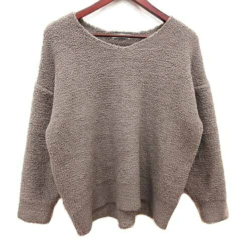 【中古】グローバルワーク GLOBAL WORK ニット セーター Vネック 長袖 F 茶 ブラウン /YK レディース 【ベクトル 古着】 260713 vectorpremium-19281360 ブランド古着ベクトルプレミアム店 パッケージ画像