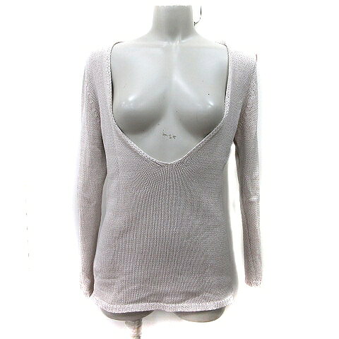 【中古】ノーリーズ Nolley's ニット カットソー 長袖 38 M ベージュ /YI レディース 【ベクトル 古着】 260725