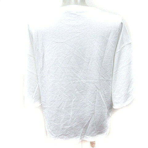 【中古】グローバルワーク GLOBAL WORK Tシャツ カットソー Uネック 五分袖 S 白 ホワイト /RT レディース 【ベクトル 古着】 260810 vectorpremium-19359290 ブランド古着ベクトルプレミアム店 サンプル画像2