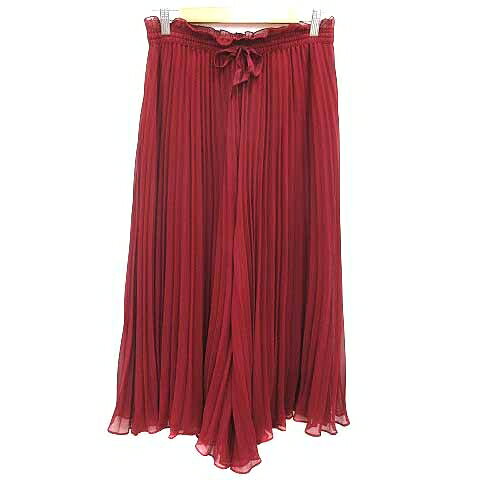 【中古】ザラ ZARA ガウチョパンツ プリーツ S 赤 レッド /YK レディース 【ベクトル 古着】 260808