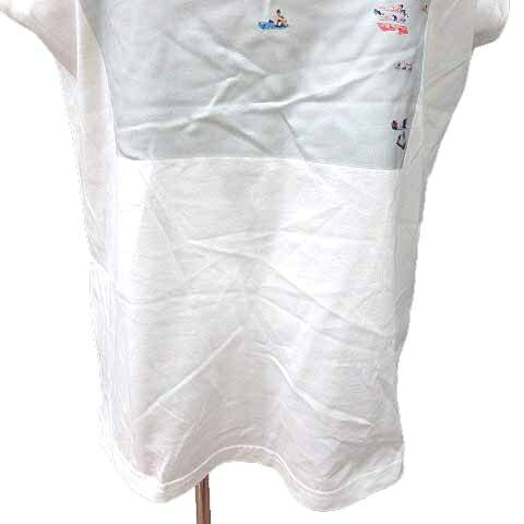 【中古】グローバルワーク GLOBAL WORK EiiS Tシャツ カットソー クルーネック プリント フレンチスリーブ S 白 ホワイト /YK レディース 【ベクトル 古着】 260816 vectorpremium-19360178 ブランド古着ベクトルプレミアム店 サンプル画像3