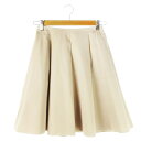 【中古】エムズセレクト m’s select スカート フレア ミニ タック ハリ感 光沢感 36 グレージュ /CK13 レディース 【ベクトル 古着】 250326