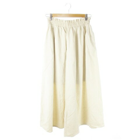 【中古】ビス ViS color パンツ ワイド スカンツ ウエストゴム 麻混 リネン混 F ベージュ /AO22 レディース 【ベクトル 古着】 241227