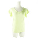 【中古】リーボック Reebok PLAYDRY Tシャツ カットソー ラウンドネック 半袖 ストレッチ ワンポイント ロゴ スポーツ M 緑 グリーン /AO...