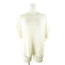 【中古】ローズバッド ROSE BUD ニット セーター ラウンドネック 半袖 フリル F 白 ホワイト /AH3 レディース 【ベクトル 古着】 250303