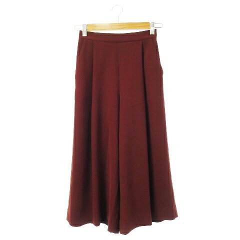 【中古】B&Y ユナイテッドアローズ BEAUTY&YOUTH ビューティー&ユース パンツ ガウチョ スカーチョ ワイド とろみ感 タック きれいめ S 赤茶 ブラウン チョコレート /CK9 レディース 【ベクトル 古着】 241001