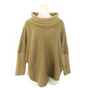 【中古】アルカリ alcali nota ニット セーター オフタートル 長袖 ウール混 切替 リブ ハニカム 茶 ブラウン /AO8 レディース 【ベクトル 古着】 241001(4)