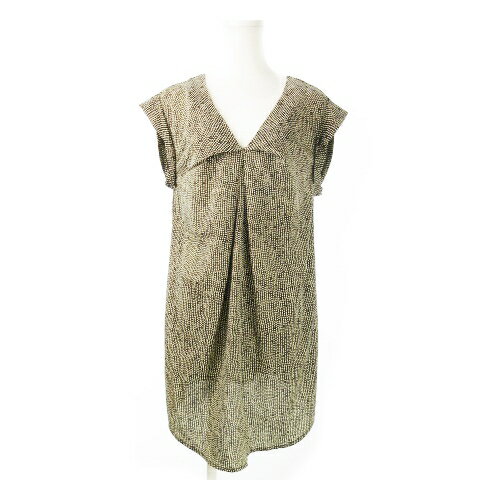 【中古】ケービーエフプラス KBF＋ アーバンリサーチ ワンピース ミニ Vネック 半袖 薄手 とろみ感 タック エアリー ドット F 黒 ブラック /CK2 レディース 【ベクトル 古着】 240902