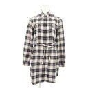 【中古】イーストボーイ EAST BOY Girl by EAST BOY ワンピース シャツ ミニ 長袖 フランネル リボン コットン チェック 総柄 9 ピ...