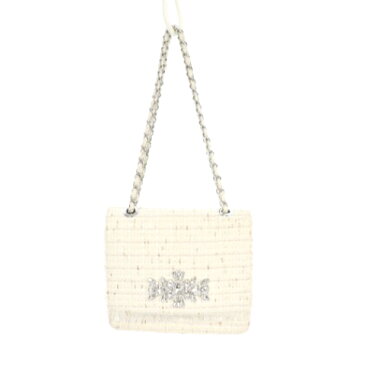 【中古】レディ Rady バッグ ショルダー チェーン ツイード ワンポイント ビジュー 白 ホワイト /TM レディース 【ベクトル 古着】 190628 ベクトルプレミアム店