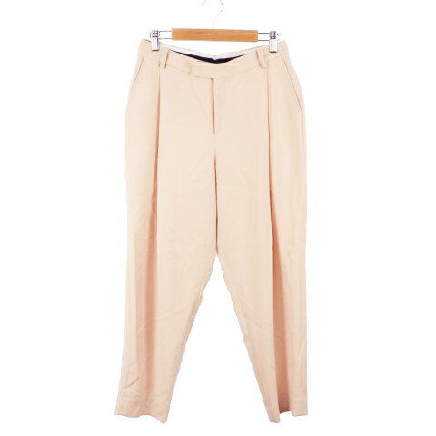 【中古】B&Y ユナイテッドアローズ BEAUTY&YOUTH ビューティー&ユース ロク 6 パンツ テーパード タック ジップフライ 36 ベージュ /AS レディース 【ベクトル 古着】 191003 ベクトルプレミアム店